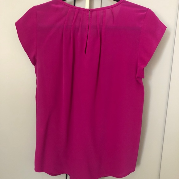 Joie silk tee in fuscia, small - Picture 2 of 4